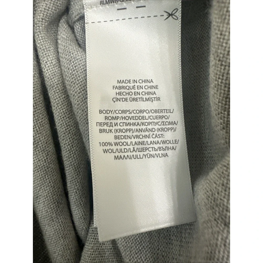 Polo Golf Ralph Lauren Men Size Large Merino Wool Mockneck Sweater Gray *READ*